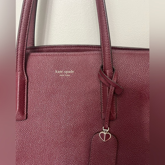 Kate Spade♠️ Maroon Long Strap Tote Bag! - Picture 6 of 8